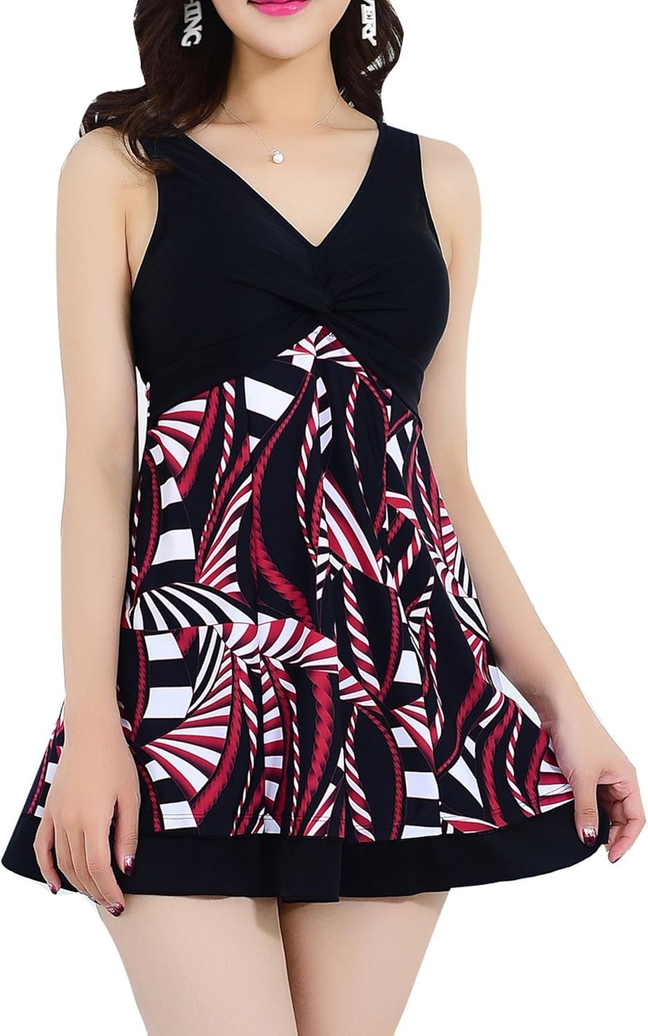 plus size tummy control swimdress