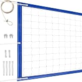 YUXUXU Professional Volleyball Net Outdoor Heavy Duty, All Weather Enhanced, Extended Stainless Steel Cable, Extra Thick Borders, for Backyard Beach Pool Indoor Outdoor- Regulation 32x3FT (Net Only)