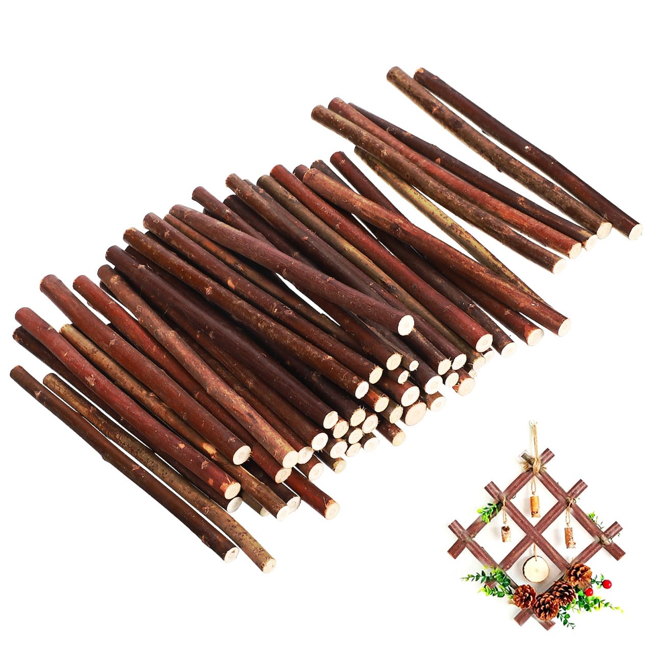 Lurrose 50 Pcs 6 Inch Natural Dry Branch Twigs Rustic Wooden Sticks for Crafting DIY Home Decor Photo Props