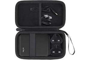 Baval for GL.iNet GL-BE3600/GL-MT3000/GL-AXT1800/GL-SFT1200 Portable Travel Router Hard Carrying Case,Compatible with Multiple Power Adapter and Ethernet Cable