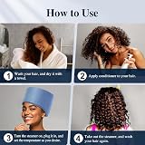 AOPOW Hair Cap Treatment Steamer Deep Conditioning Thermal Cap Blue UK Plug view 7