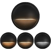 LED Low Voltage Deck Lights Outdoor Waterproof,6-Pack 3CCT Deck Lighting Fixtures Landscape Step,3W,12V-24V AC/DC Die-cast Al