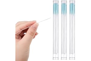 Maitys 180 Pcs Earrings Hole Cleaner, Piercing Cleaner Floss, Rose Fragrance Odor Removal Ear Care, Piercing Floss Disposable Aftercare Cleaning Tool(Blue)