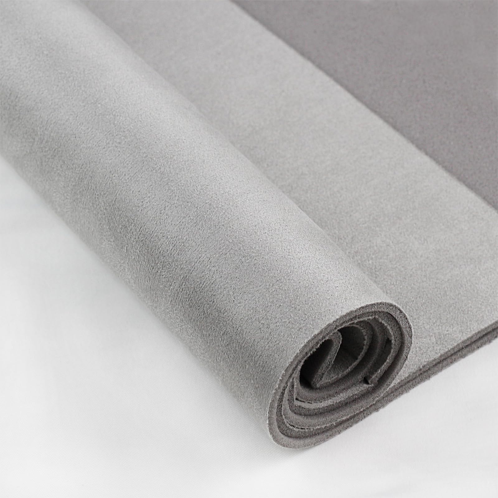 Photo 1 of TuhooMall Suede Headliner Fabric with Foam Backing - Black Suede Headliner Material for Car/Truck/SUV/RV Roof, Home Repair/DIY Headliner Material Automotive Headliner Fabric (Gray, 96"×60“)