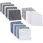 21 Pcs 10" x 10" Quilting Fabric Patchwork Squares Sheets Cotton Floral Printed Precut Fabric Sheets Cloths for DIY Sewing Scrapbooking Quilting (Color 2)