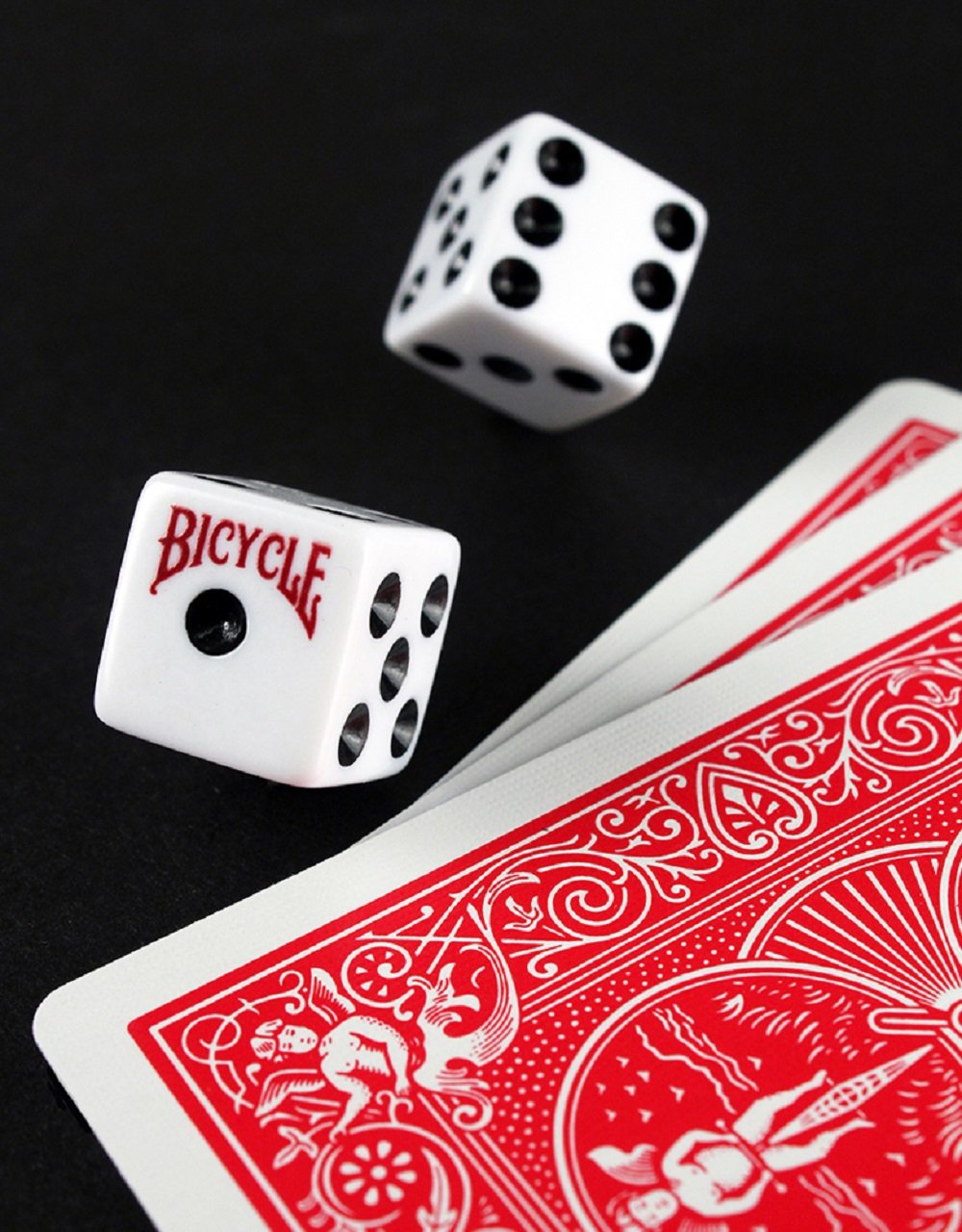 Bicycle 10 Count White 16 mm D6 Playing Dice Set