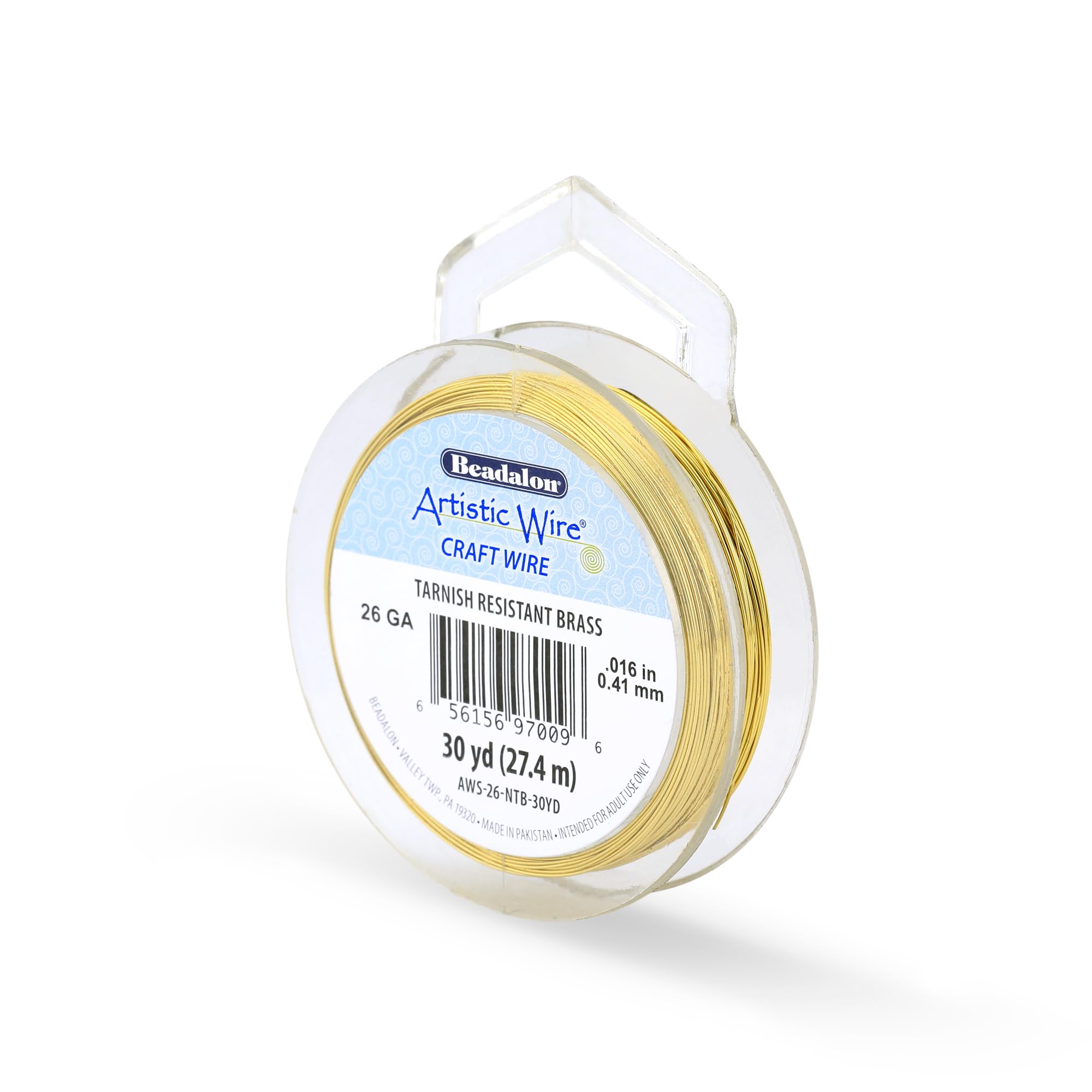 Beadalon 30-Yards Artistic 26-Gauge Non-Tarnish Wire, Brass
