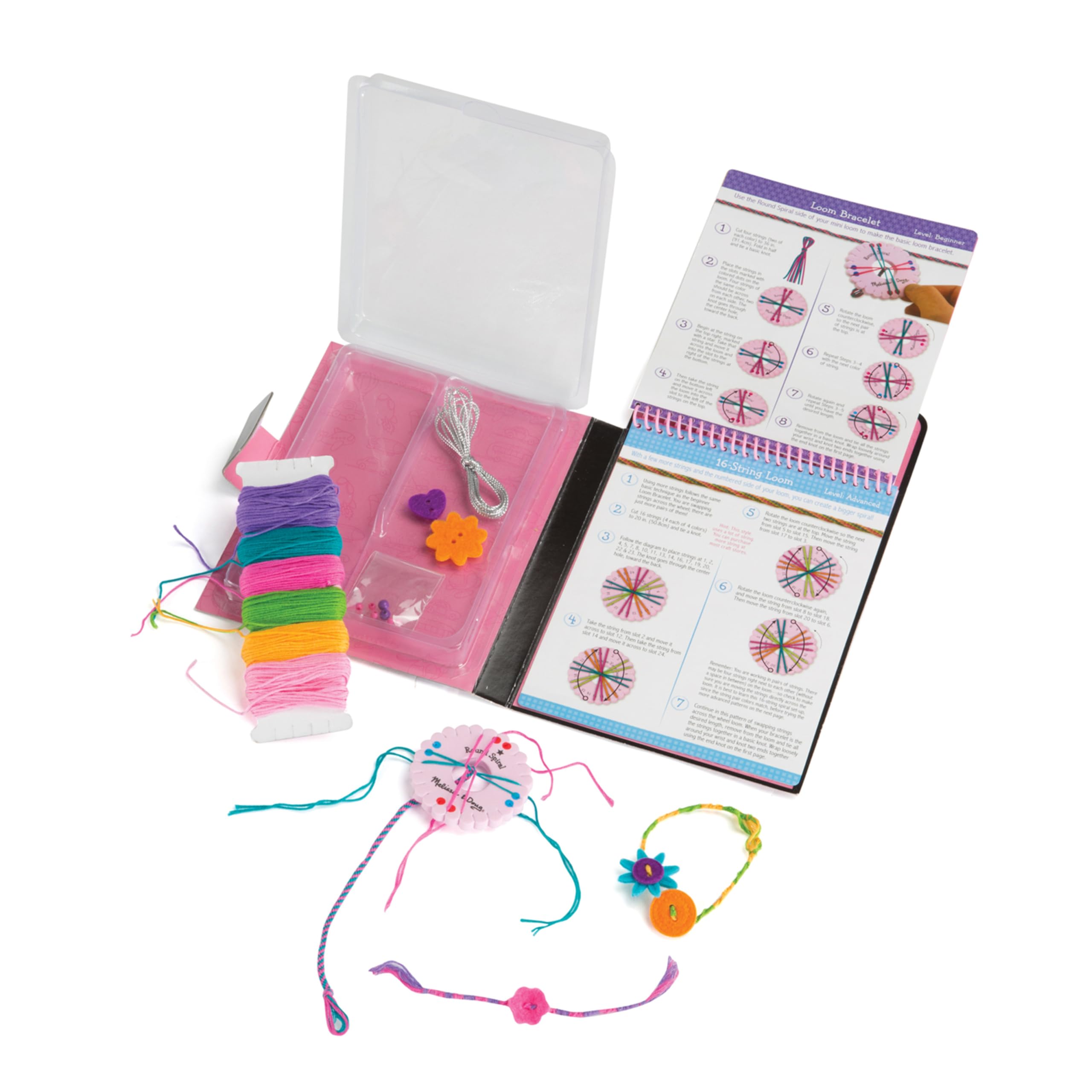 Melissa & Doug On The Go Friendship Bracelet Craft Set (Makes 10+ Bracelets)