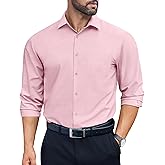 COOFANDY Mens Dress Shirts Long Sleeve Wrinkle Free Button Down Shirts Formal Business Shirt