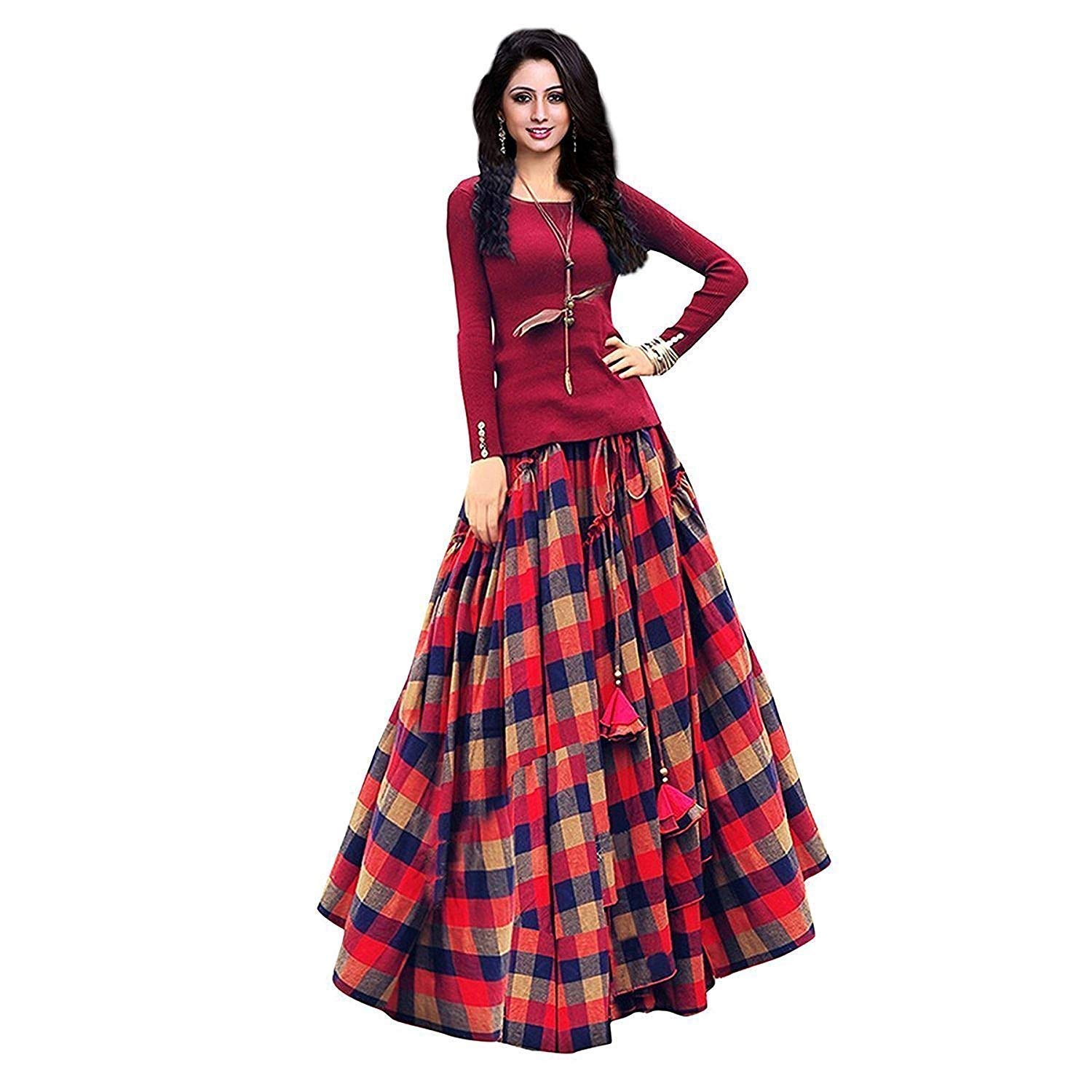 riveira fashion other lehenga choli (best red crepe)