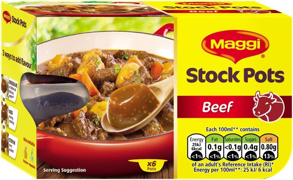 MAGGI Stock Pot Beef, 144 g (Pack of 6) Amazon.co.uk Grocery