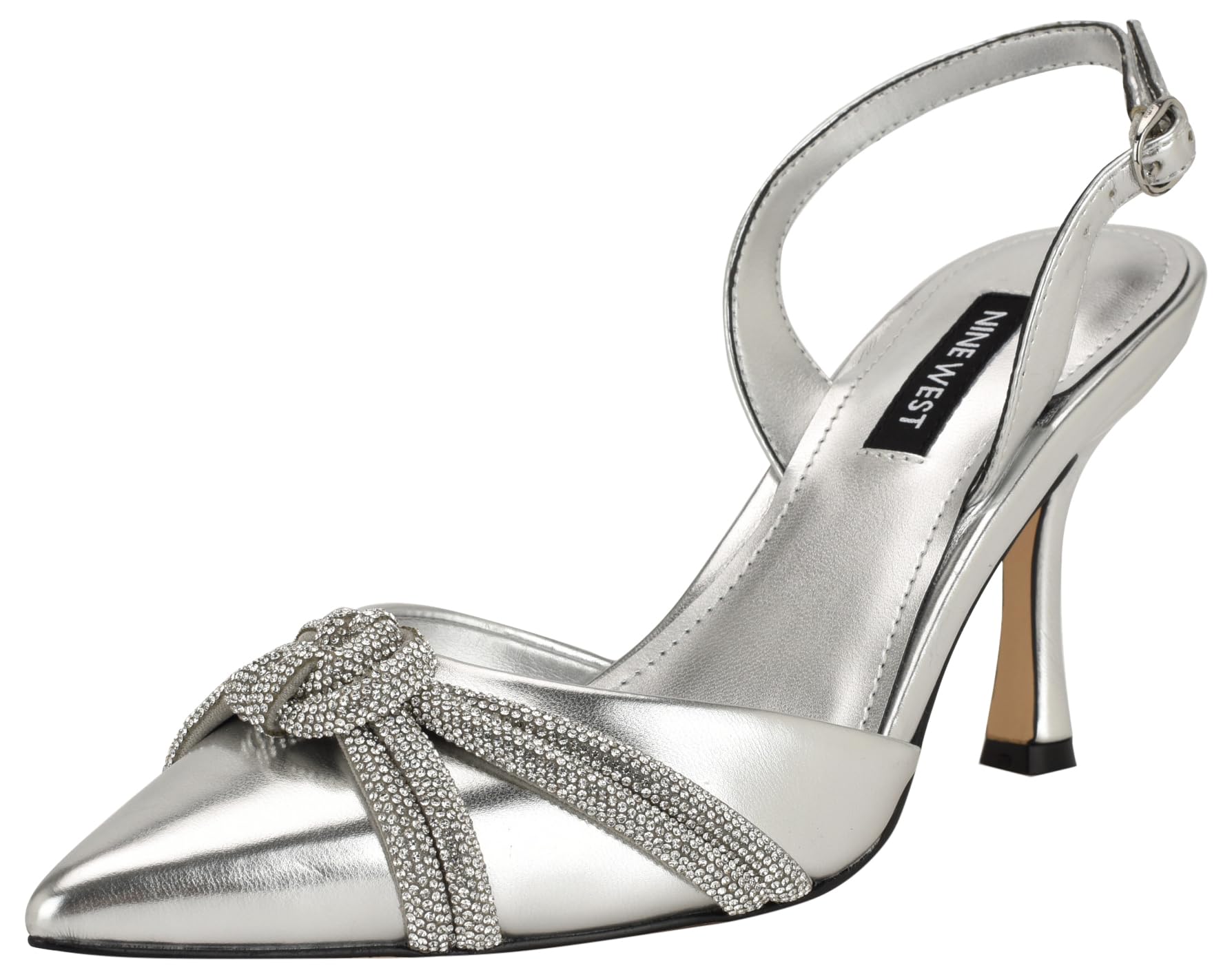 Nine West Women’s Deby Pump, Silver 040, 8.5