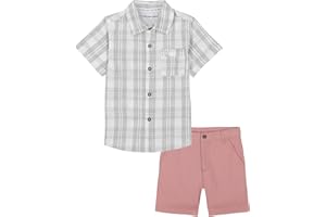 Calvin Klein boys 2pc Shirt Short Set