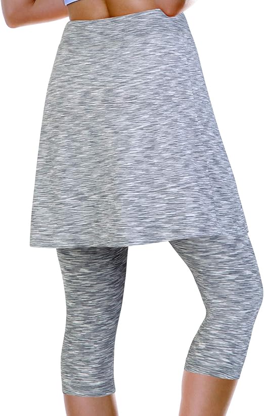 ANIVIVO Skirted Leggings for Women, Athletic Tennis Skirt Knee Length