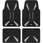 Rubbermaid Car Mat Full Set, Universal Trim-to-Fit Heavy-Duty Car Floor Mats – 4-Piece Set for All Weather Protection – Durable Rubber Mat for Cars, Trucks, SUVs & Vans-Gray
