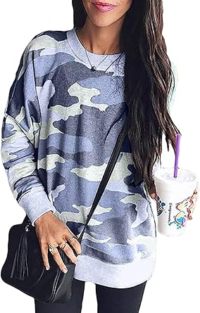 camo crewneck sweatshirt womens