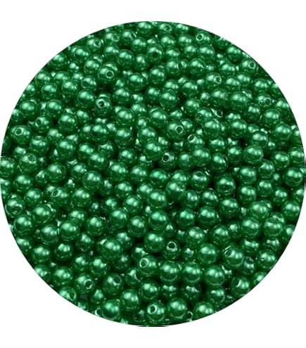 Niziky 900PCS No-Hole Craft Pearls – White & Green Acrylic Beads For DIY Wedding Decor, Vase Fillers & Home Decoration - View #14
