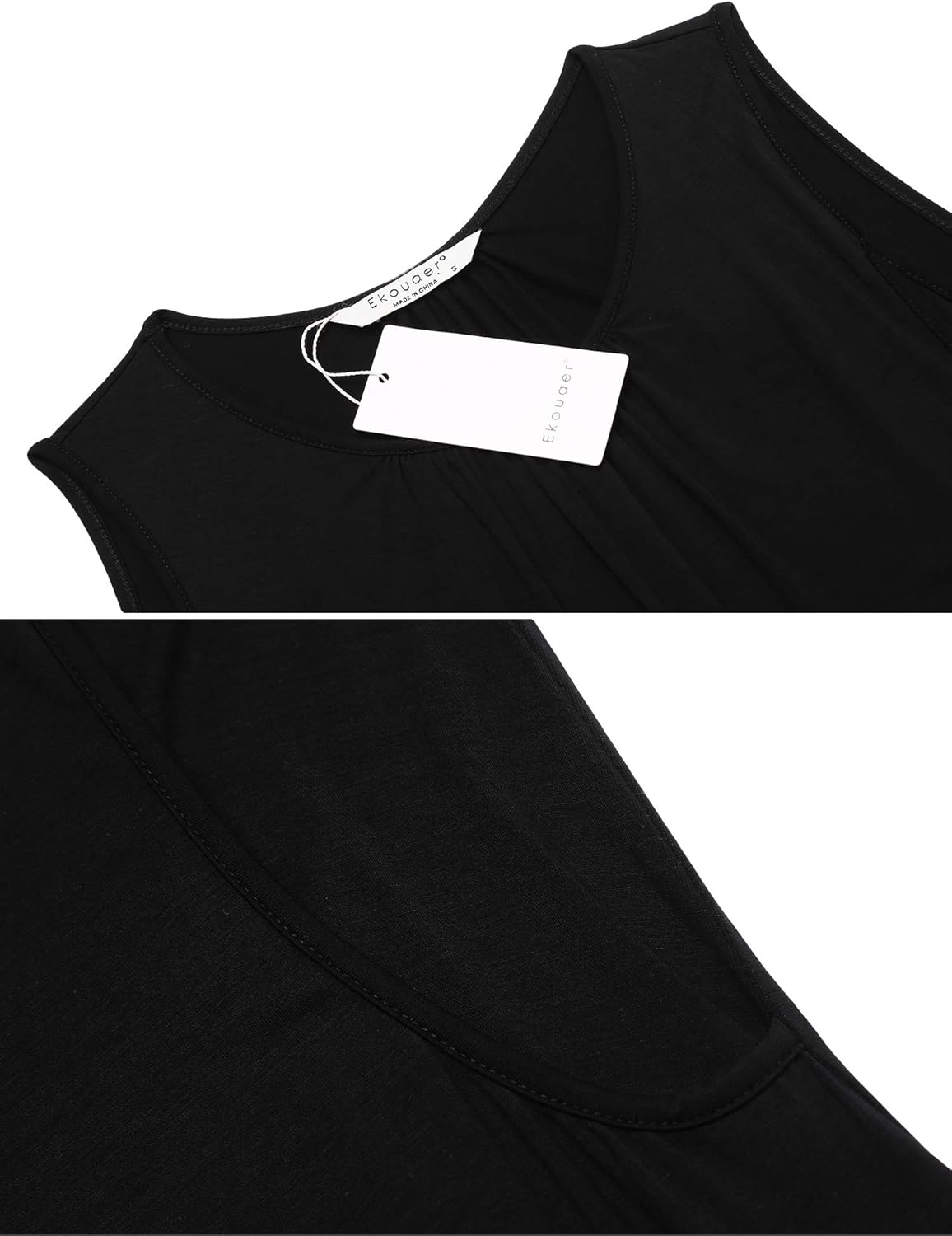 Ekouaer Women's Maternity Nursing Tank Top 3 Pack Breastfeeding Top Shirt Double Layer Soft Sleeveless Pregnancy Clothes at  Women’s Clothing store