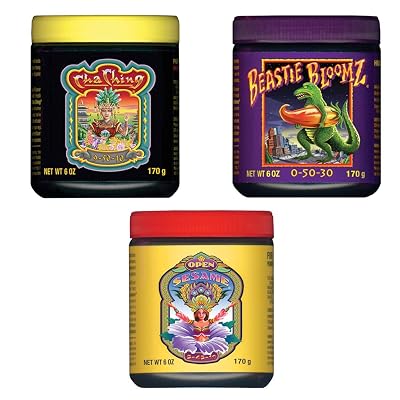 Fox Farm GLCMBX0001 Open Sesame, Cha Ching, Beastie Bloomz Plant Nutrients, 6 Oz Combo Pack Fertilizer