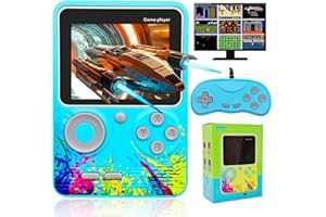 FILDANCO Handheld Game Console, Retro Video Games with 500 Arcade Games, External Gamepad, LCD Screen and Rechargeable Battery, Toys Gifts for Kids Boys Girls