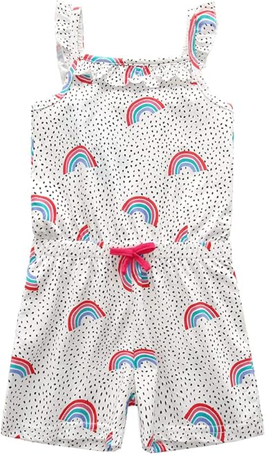 girls rainbow romper
