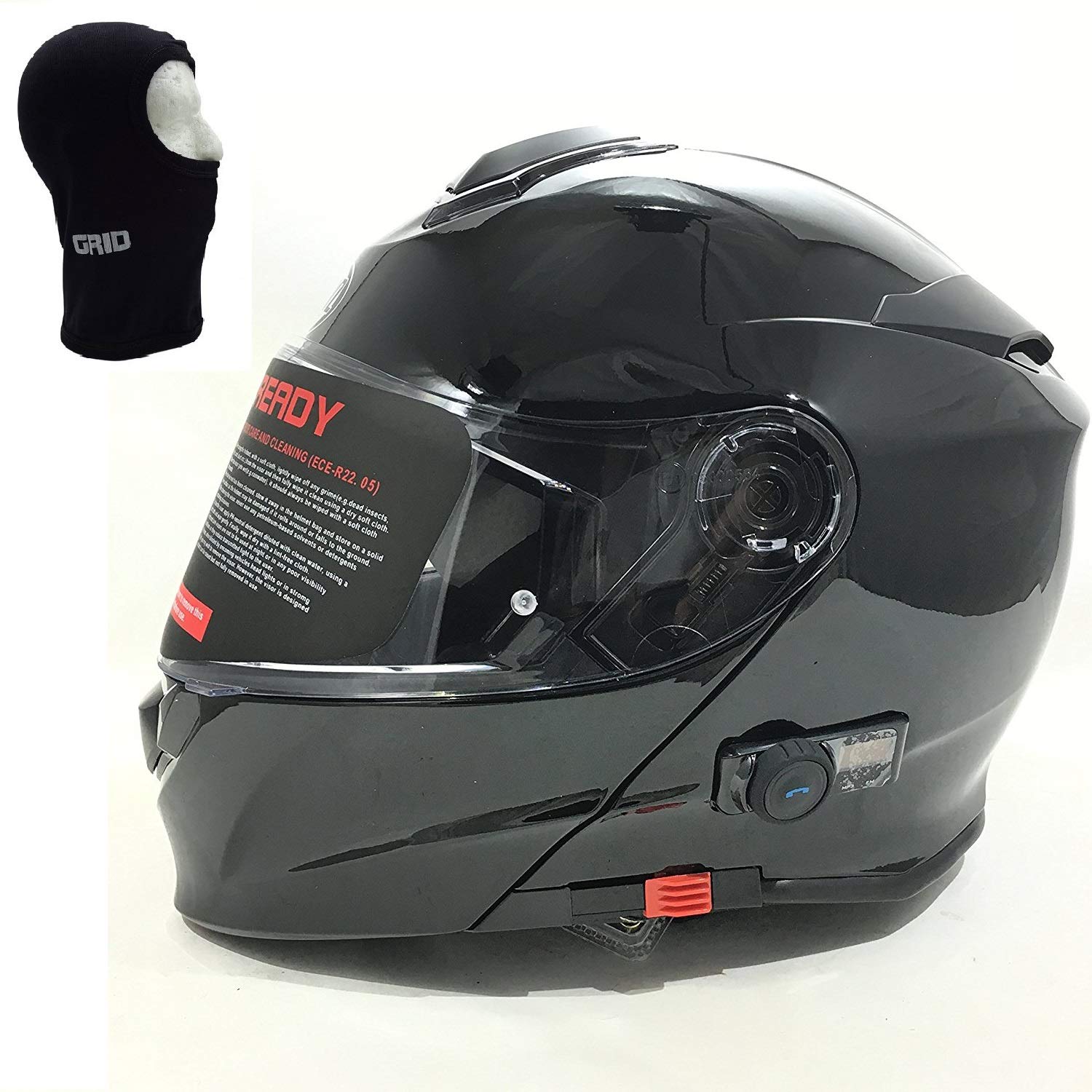 VCAN V271 BLINC BLUETOOTH FLIP FRONT HELMET New Motorbike MP3 SAT NAV