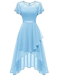 Wedtrend Light Blue HOCO Dress 2023 Midi Wedding