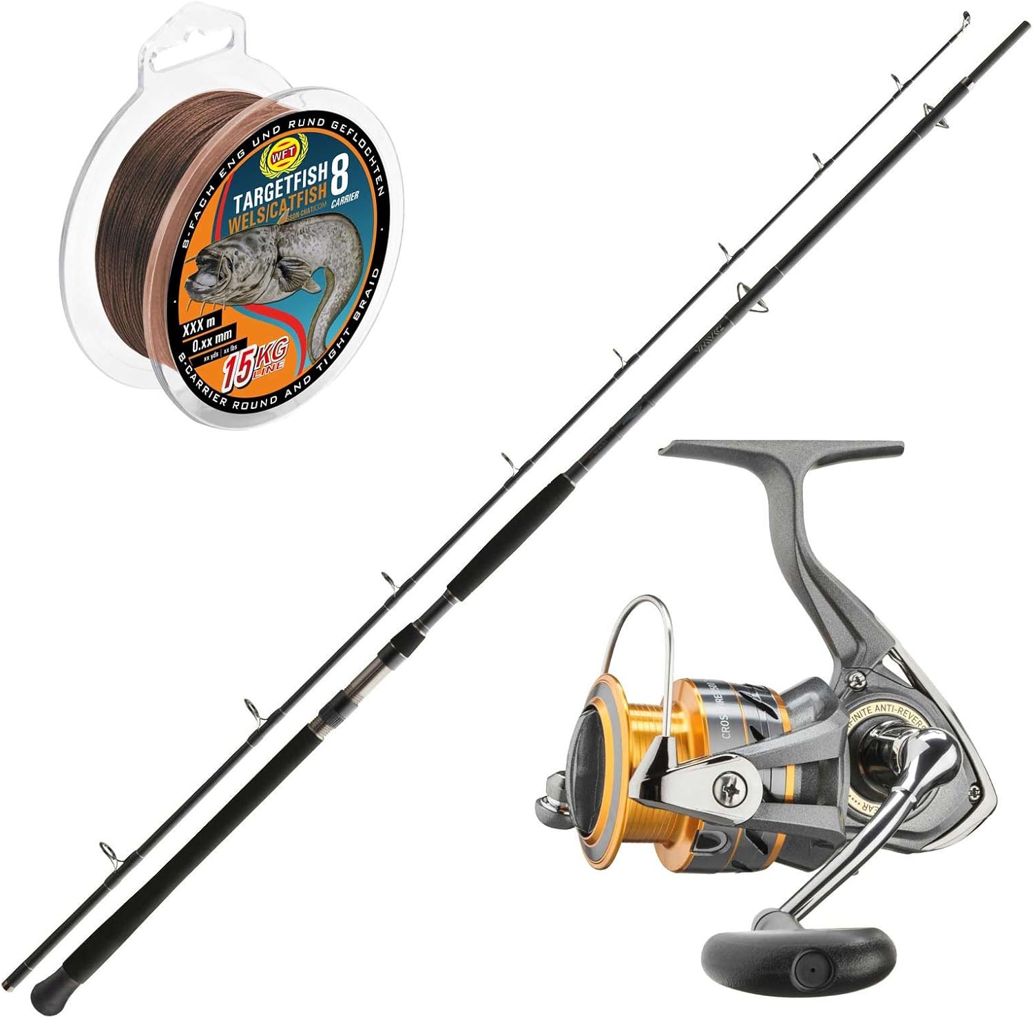 Wels Catfish Fishing Set Combo No. 3 DAIWA Fishing Rod + Daiwa