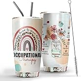 MEDROC Occupational Therapy Tumbler 20oz - with Straw and Lid, Occupational Therapy Appreciation Gifts For Women Men, OT Therapist Coffee Cup For Assistant Coworker Work Accessories