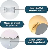 Marco Paul Interiors White Wooden Cloud LED Night Light Battery Powered view 6