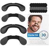 Nasal Strips for Snoring, Extra Strength Snoring Solution Nose Strips, Improve Breathing and Sleep Quality (30 Count, Black) F