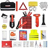 Awier Car Emergency Kit for Auto,Roadside Assistance Bag with Jumper Cable Truck Vehicle,Men Women Winter First Aid Safety To