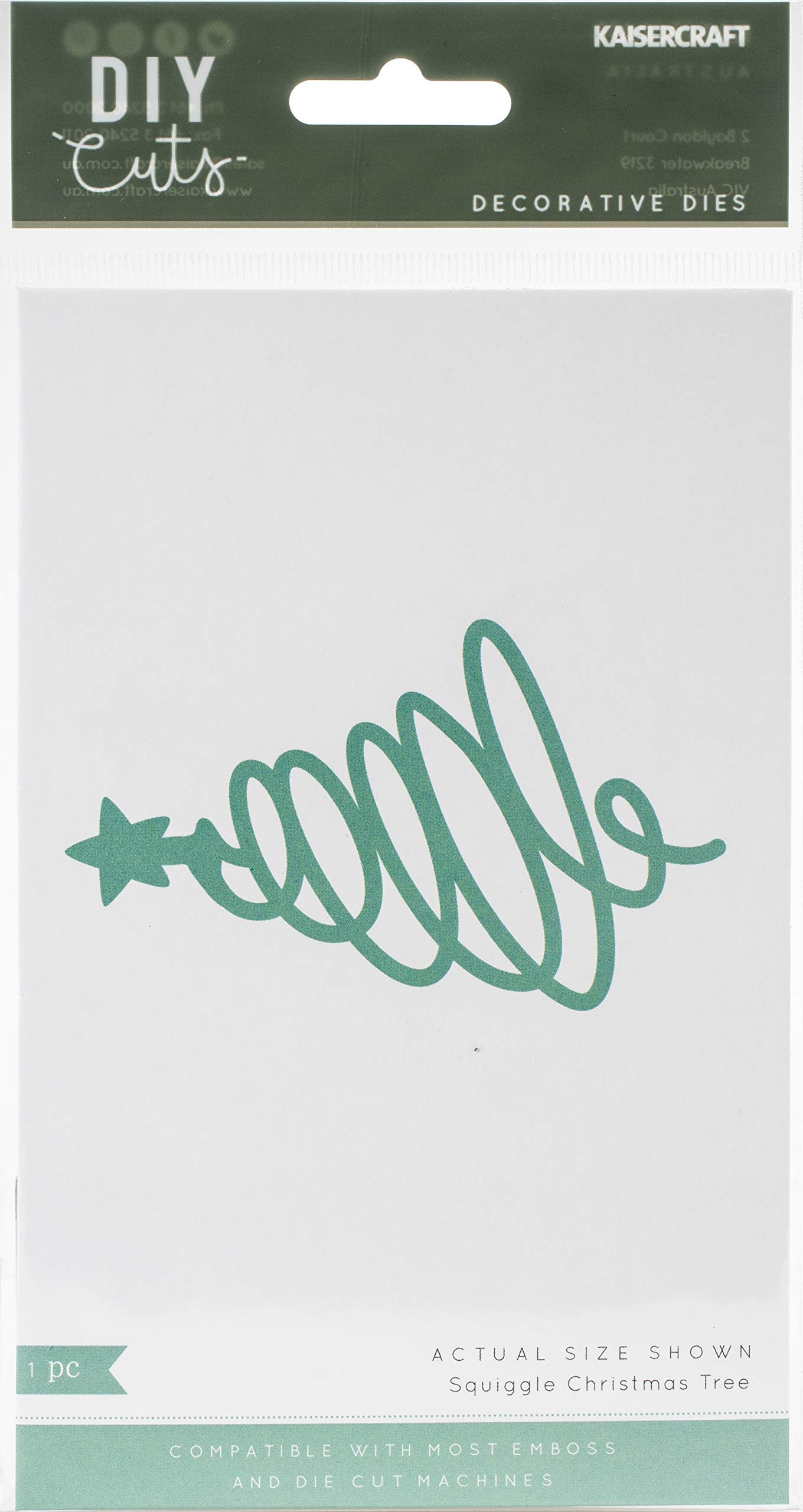 KAISERCRAFT PTY LTD (3PL) KAISERCRAFT DIE Xmas, Squiggle Christmas Tree, One Size