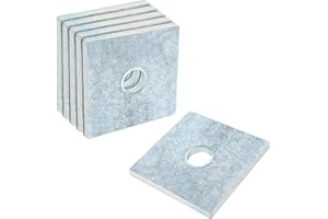 heneng 6 Pcs 3/4"(ID) x 3-1/8" x 3-1/8" Square Bearing Plate Washers, Flat Washer Fastener, 7/32" Thick
