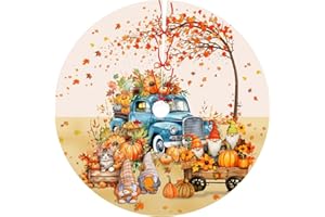 ROVOZAR Thanksgiving Tree Skirt 36in, Thanksgiving Decorations for Tree, Autumn Leaves Christmas Decor, Xmas Mat Tree Decor for Holiday Party