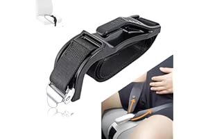 LUSINUS Pregnancy Bump Strap-Seat Adjuster for Mother-Protect Belly-Prevent Compression of Abdomen (Black)