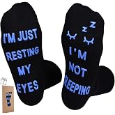 ZXGXLAW Birthday Gifts for Dad,Men Husband Grandpa Women idea Fathers Day Christmas Im Not Sleeping Funny Socks