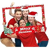 Christmas Photo Booth Props Frame Party Supplies - Xmas/Winter/Holiday New Year Decorations