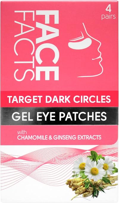 Pretty Face Facts Under-Eye Gel Patches Reduce Dark Circles 4 Pairs