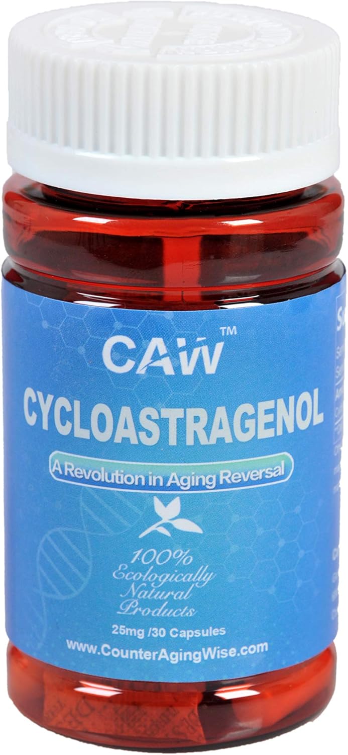 CAW Hypersorption Cycloastragenol | 25Mg 30 Enteric-Coated Capsules | Telomere Support Supplement
