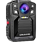 CAMMHD V8-256GB 4K Body Camera with Audio and Video Recording, 2160P Body Cam Two Battery 4400mAh Work 14H, H.265 Video Recorder, IP68 Waterproof, Night Vision Police Camera with Charging Dock