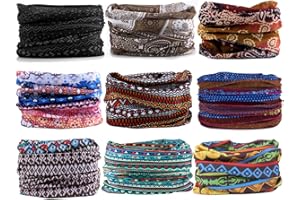 MOBEST Neck Gaiter Mask Face Scarf Bandana Tube Cover Headwear Balaclava Headband Headwrap for Men and Women