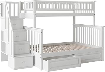 white gloss bunk beds