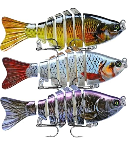 5 Pcs Bionic Swimming Fishing Lures - 3.9" Multi-Jointed Swimbaits, Slow Sinking, With Tackle Box For Bass, Pike, Trout - View #14