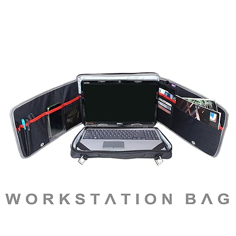 ShiBui Worlds Most Functional Workstation Laptop Bag | Holds Upto 15.6 inch Laptop | Polyester Messenger Bag (Black, 15.6)