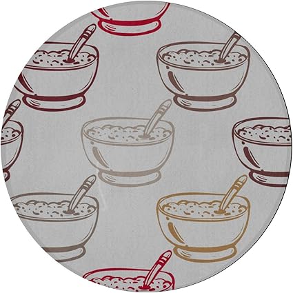 Alfombras de área para sala de estar Tazón pequeño Tenedor de placa