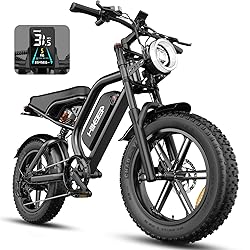 HiKeep Electric Bike for Adults, 20 inch Fat Tire