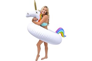 GoFloats Unicorn Pool Float Party Tube - Inflatable Rafts, Adults & Kids