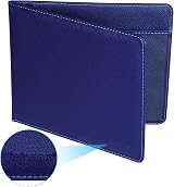 Wisdompro PU Leather Disabled Blue Badge Timer Holder Wallet Protector Blue view 4