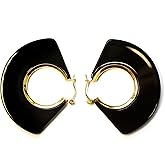 Black White Earrings for Women Teen Gifts Dangle Drop Fashion Geometric Statement Jewelry